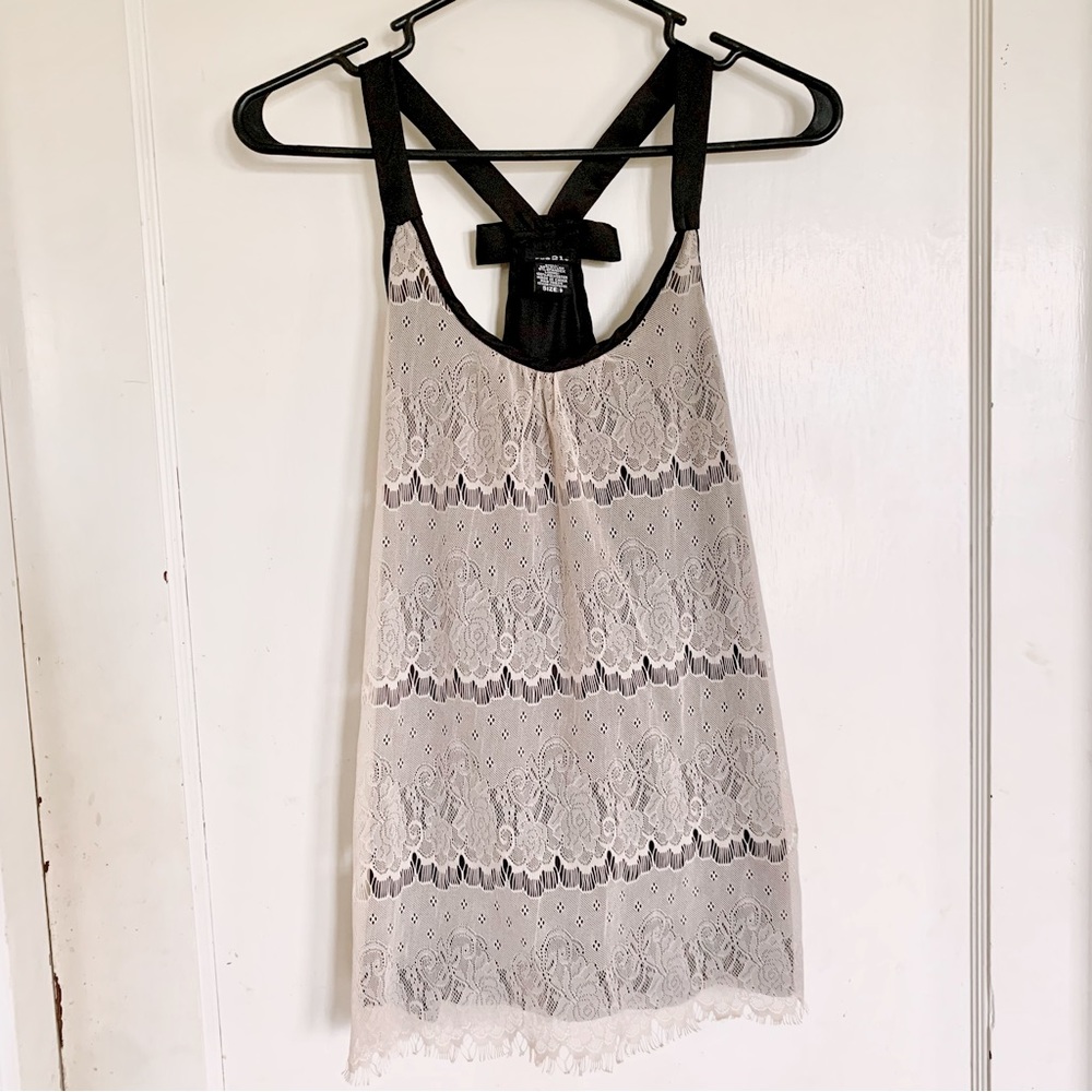 🌈6/$10 Eyelash Lace Tank Top with Bow Detail